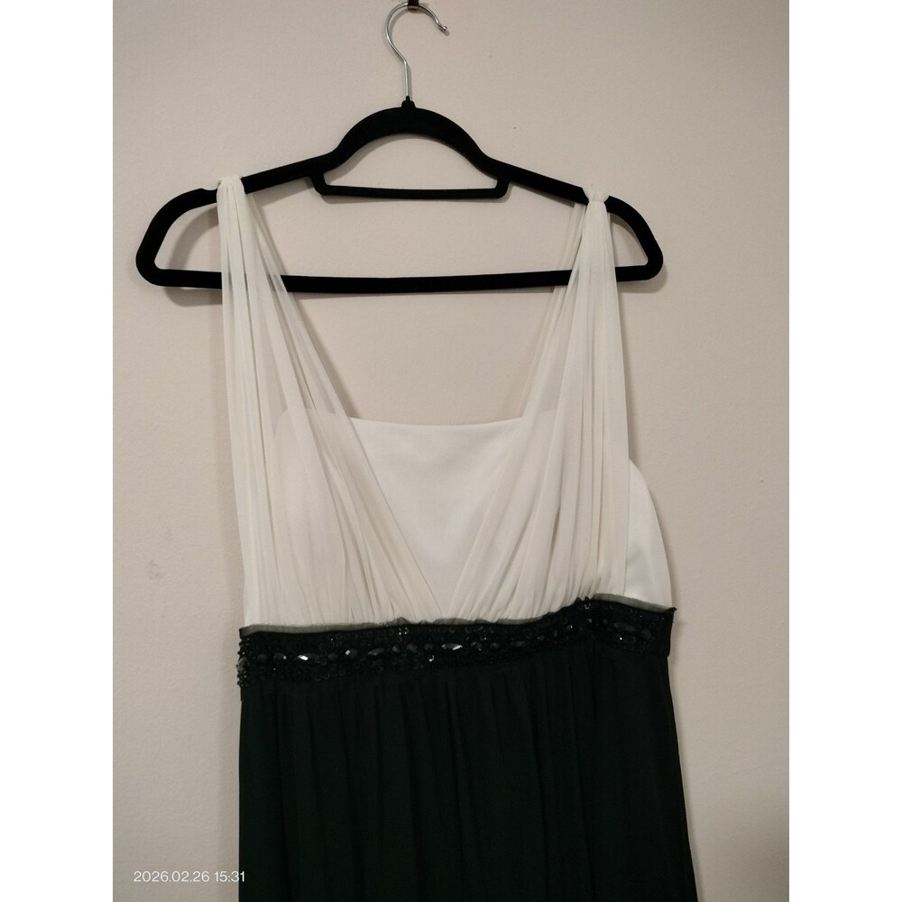 JESSICA HOWARD Womens Black & Cream Evening Occasion Cocktail Dress - Sz 16 - Picture 3 of 12